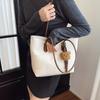 Nova Bolsa Tote Lisa Casual de Verão 2025 para Mulheres para Ir ao Trabalho Bolsa de Ombro de Grande Capacidade Moda Bolsa de Braço
