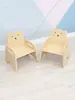 Escritorios y Sillas de Jardín de Infancia para Niños, Taburetes de Madera Maciza Pino Alcanfor Madera de Caucho, Sillas de Entrenamiento para Educación Temprana con Respaldo