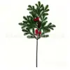 Producto nuevo navideño transfronterizo de Amazon: decoraciones navideñas artificiales para el hogar con agujas de pino, bayas rojas, pino, ciprés y plantas verdes