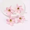 Cabeça de Flor de Lírio Pequena Simulada Materiais Manuais DIY Flores para Decoração de Casamento Adorno de Cabeça Antigo Acessórios de Roupa Flores Artificiais Flores de Seda