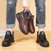 Botas Gruesas de Algodón Poliuretano Forradas de Felpa para Invierno para Hombres, Zapatos de Tela Old Beijing para Hombres, Zapatos Cálidos Antideslizantes de Suela Suave para Padres de Edad Media y Mayores