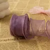 Stock Listo del Fabricante 4cm 10 Yardas Borde Liso Cola de Pez Ondulada Cinta de Hilo para Ramo de Flores Embalaje Cinta para Borde de Pastel Hecho a Mano DIY