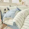 Nueva cama de algodón de clase A para madres e hijos de 120 grados, juego de cuatro piezas para el hogar, juego de tres piezas para dormitorio de estudiantes con diseño floral, venta al por mayor