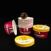 Taza de Papel Desechable para Helado de 8 oz, Taza para Pudín, Snack para Llevar de Vísceras de Res, Logo Impreso Personalizado con Tapa
