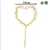 Anillo de Perla de Cristal Pastel de Amor Bandera Romántico Día de San Valentín Boda Postre Vestir Enchufe Decoración para Hornear Pasteles
