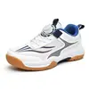 Tênis de Tênis para Crianças Sapatos de Badminton Calçados Esportivos com Velcro para Crianças Médias e Grandes Adolescentes Cano Baixo Tênis de Mesa Sapatos Infantis Transfronteiriços