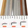 Tira de borde decorativa de aleación de aluminio con veta de madera para acabado de esquinas, tira decorativa para marco de puerta de sala de estar y alféizar de ventana, ángulo recto en L
