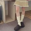 Calcetines Ioulor Nuevos de Estilo Japonés Calados Estilo Ballet con Volantes de Media Pantorrilla, Doble Aguja Doble Capa Dulces Absorbentes de Sudor Holgados