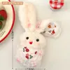 Nuevo Lindo Bufanda de Dibujos Animados Conejito Blanco Peluche Muñeco Llavero Colgante para Bolsos de Niñas
