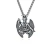 Qianfeng Joias Europeia e Americana Misteriosa Retrô Bode Diabo Titânio Aço Pingente Masculino Punk Escuro Baphomet Colar