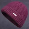 Sombreros para mujeres de mediana edad y ancianas otoño e invierno madre más terciopelo cálido gorro de lana de punto abuela anciana jersey gorro de algodón