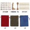 Traje de bolsillo de lino con cordón de Navidad, calendario de Adviento, cuenta regresiva, etiqueta de madera, traje en stock, bolsillo con cordón, venta al por mayor