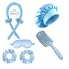 Rizador sin calor transfronterizo, Gorro para dormir, Antifaz, Peine, Set de caja, Herramienta para rizar, Rizador para dropshipping de Amazon