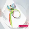 Acessórios de Cabeça Infantis Femininos Princesa Super Fada Fofo Colorido Tranças Meninas Meninas Acessórios de Cabelo Peruca Tranças Elásticos de Cabelo Trançados