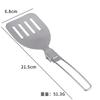Espátula Plegable Portátil de Acero Inoxidable 304, Cuchara, Colador, Juego de Seis Piezas para Cocina de Camping al Aire Libre, Espátula para Arroz, Espátula para Freír