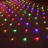 Luzes de rede LED, luzes de rede de pesca movidas a energia solar, iluminação externa transfronteiriça, decoração de gramado e hotel, luzes de corda coloridas