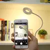 Lámpara de Mesita de Noche, Lámpara de Lectura, Lámpara de Escritorio con Pinza, Lámpara de Trabajo, Luz Nocturna LED para Dormitorio, Lámpara de Protección Ocular para Leer en el Teléfono por la Noche