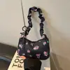 Bolsas Casuais para Mulheres 2026 Primavera Novo Estilo Bolsa de Ombro Floral Fofa Estilo Coreano Elegante Bolsa de Braço Bolsa de Mão Retrô
