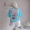 Camiseta de verano para niña, nueva, estampada, de manga corta, informal, a la moda, antiedad, bonita, holgada, combinable con todo.