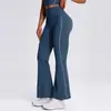 Calças Flare de Yoga com Cintura Alta para Controle da Barriga para Mulheres, Roupa de Yoga para Exterior, Calças Flare para Fitness, Calças Esportivas Flare de Perna Larga para Yoga para o Verão