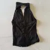 Camiseta sin mangas de estilo vintage inspirada en Instagram para mujer, con cuello halter y estampado de lunares, corte ajustado, ceñida a la cintura, Nuevo modelo 2026