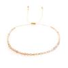 Pulseira de Amizade Artesanal de Miçangas Estilo Simples Europeu e Americano Boêmio Pulseira de Pedra Semi-Preciosa Joia Versátil Feminina