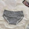 Ropa Interior Floral Simple para Mujer Verano Algodón Fino Tiro Largo Braguitas de Cintura Baja Transpirables con Forro de Algodón