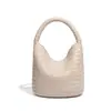 Cestas de Tecido Originais Novas com Alça, Bolsa de Ombro de Couro Macio Estilo Preguiçoso, Bolsa Tote Tipo Balde Transversal
