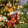 Enfeites Pendentes Decorativos para Atmosfera Festiva 2025 Série Acrílica Meias de Natal Planas Novo Design Decorações de Árvore de Natal Transfronteiriças