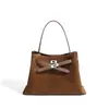 Bolso bandolera de diseño nicho para otoño e invierno, piel genuina, lujo ligero, gran capacidad, bolso bandolera simple, acabado mate, bolso de hombro de alta gama