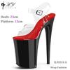 Zapatos de baile de tubo de acero de 23 cm, de moda europea y americana, sexys, con plataforma de entrenamiento y tacón alto para mujer.