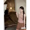 Novo Top de Tricô Elegante Sem Mangas Costas Abertas Sexy para Mulheres Usarem ao Ar Livre - Coleção Primavera/Verão 2025