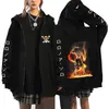 One Piece One Piece Luffy Impresso Zíper Suéter Masculino Casual Moletom Com Capuz Top Cardigan Jaqueta