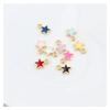 Accesorios de joyería coreana DIY K oro aleación gota de aceite colgante pequeño colgante para pulsera gota de aceite estrella estrella de cinco puntas