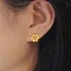 Brincos Torcidos de Espiga de Trigo Dourada para Mulheres Luxo Leve Design de Nicho Padrão Brincos Presente para Namorada