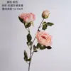 Zhi Yao Tacto de Mano Rosa Estilo INS Transfronterizo Flor de Simulación Flor Artificial Plantas Verdes Venta al por Mayor Decoración de Bodas Artesanía Fabricante