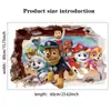 Pegatinas de Pared Infantiles Transfronterizas de Comercio Exterior Pegatinas Autoadhesivas de Decoración para Habitación Infantil de Dibujos Animados 3D Patrulla Canina
