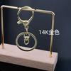Accesorios para llaveros DIY, cierre de langosta galvanizado, nuevo llavero colgante, cierre de dragón redondo, cadena de anillo de tres piezas, bolsa de material