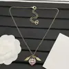 Collar Réplica Transfronterizo Chanel Modelo Nuevo con Alas de Ángel y Doble C Incrustado con Diamantes, Versión de Alta Gama para Mujer, Mayoreo