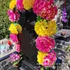 Flores para varrer túmulos para o Festival Qingming, flores artificiais, decorações de trepadeiras, itens sacrificiais, crisântemos artificiais para lápides, buquês de guirlanda de plástico
