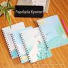 Tianxiang 25K caderno de bobina dupla fresco simples engrossado flip bobina bloco de notas caderno de folhas soltas 70 folhas