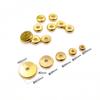 Cuentas de rueda de acero inoxidable que preservan el color, envueltas en oro de 18 quilates, cuentas de ábaco, accesorios de joyería para bricolaje, espaciador de neumáticos, disponible