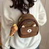 Bolso Tote Diagonal Doble Hombro de Terciopelo Bolso de Hombro Moda Dibujos Animados 2026 Lindo Mochila de Gamuza Nuevo Estilo Diario Chica Otoño Mujer Coreana Cruzado