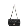 2024 Nuevo Bolso de Cadena Acolchado de Diamantes Estilo Fragancia Pequeña para Mujer Bolso Simple de Moda de un Solo Hombro Cruzado Versátil Bolso Cuadrado Pequeño de Temperamento