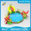 Nuevo Parque Acuático Mundo de Hielo Piscina de Soporte Piscina Inflable para Nadar Tobogán Inflable Entrada al Agua Juguetes para el Agua
