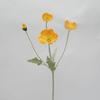 Vento ins flor artificial alta qualidade toque hidratante papoula de milho 4 cabeças de flor flocado boutique casa comércio exterior