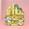 Ímãs de Geladeira 3D de Madeira de Guangxi Nanning com Marcos Turísticos de Cidades Tendência Nacionais, Ímãs de Geladeira de Souvenir de Cidade
