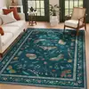 Alfombra de Piso de Terciopelo de Cristal con Diseño de Mariposa y Insecto para Sala de Estar, Alfombra Antideslizante Resistente al Desgaste para Área Grande, Alfombra Aislante