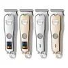 Cortadora de cabello con pantalla LCD y cabezal de aceite transfronterizo, recargable por USB, con tallado en gradiente, cabezal de corte cero tipo T, recortadora eléctrica de empuje.