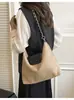 Bolsa Tote Versátil Moda Coreana 2025 Nova Grande Capacidade para o Dia a Dia Bolsa de Ombro Bolsa Casual de Axila para Mulheres